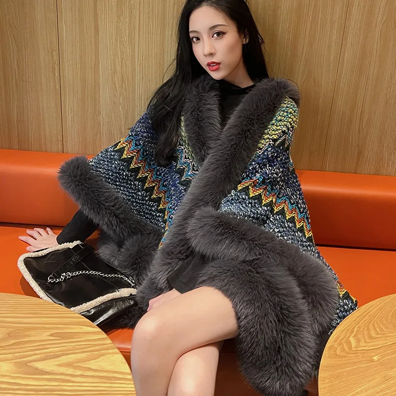 2023-New-High-end-Fur-Women-Shawl-Poncho-Fashion-Ethnic-Rainbow-Color-Winter-Warm-Wearing-Cape-2